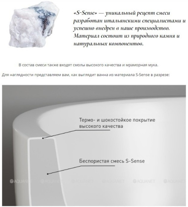 Ванна из искусственного камня Sofia Wall 180 ,102513G Ванна из искусственного камня Sofia Wall 180 ,102513G