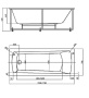 Акриловая ванна Акватек Либра 150x70 LIB150N-0000008