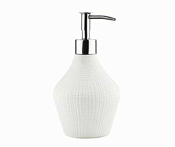 Дозатор для жидкого мыла Dinkel, 9,8х18х9,8 см, белый, K-4699