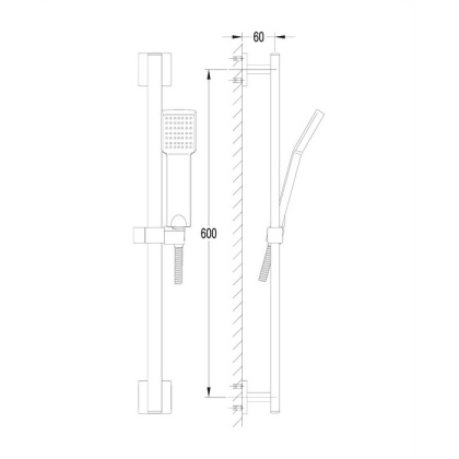 Душевой гарнитур на штанге OMNIRES ANGEL-SBL (черный BLH) Душевой гарнитур на штанге OMNIRES ANGEL-SBL (черный BLH)