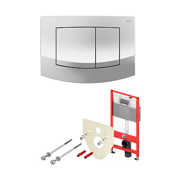 Комплект инсталляции 4 в 1 с панелью смыва ТЕСЕambia для установки подвесного унитаза (9400405) Комплект инсталляции 4 в 1 с панелью смыва ТЕСЕambia для установки подвесного унитаза (9400405)