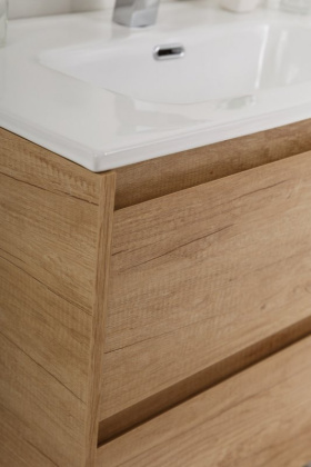 Тумба с раковиной подвесная BelBagno KRAFT 39-80 Pino Pasadena, раковина белая Тумба с раковиной подвесная BelBagno KRAFT 39-80 Pino Pasadena, раковина белая