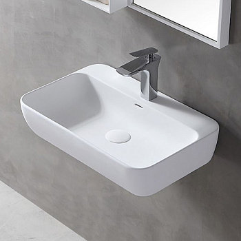 Раковина подвесная ABBER Stein AS2654 белая матовая Раковина подвесная ABBER Stein AS2654 белая матовая