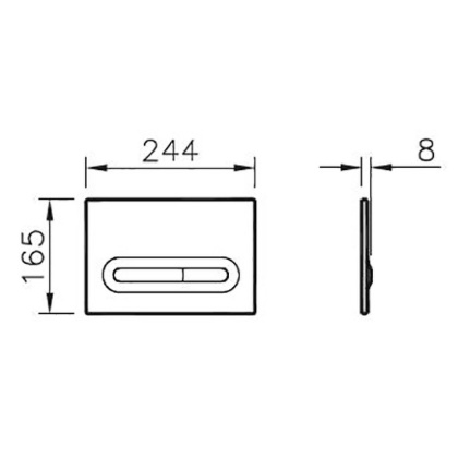 Кнопка смыва VitrA Loop T, цвет Глянцевый Хром