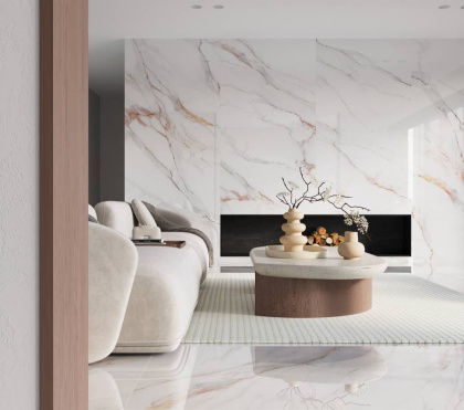 Керамический слэб BELDIA BIANCO ELEGANCE 2800х1200х6мм, Polished 