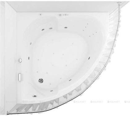 Карниз для ванны Aquanet Bali полукруглый 150х150 Карниз для ванны Aquanet Bali полукруглый 150х150