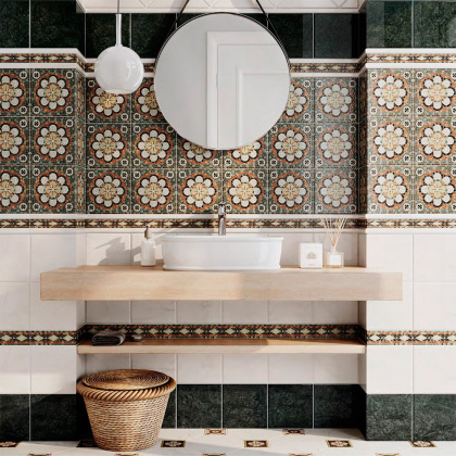 Плитка настенная 5287 Стемма белый 20*20*8.6 (20шт\0.8м2), м2