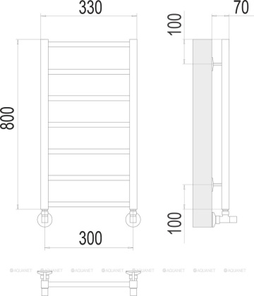 Полотенцесушитель Terminus Контур П7 300х800