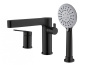 DELTA Смеситель на борт ванны с ручным выдвижным душем, чёрный матовый, DEL-BVD3-NERO DELTA Смеситель на борт ванны с ручным выдвижным душем, чёрный матовый, DEL-BVD3-NERO