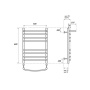 Полотенцесушитель электрический Point Альфа PN05156SPE П7 500x600 с полкой левый/правый, хром