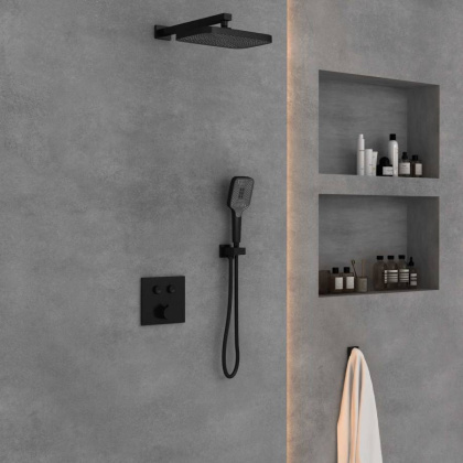 Душевой комплект VSFW-4211MB встраиваемый, 2 режима, черный