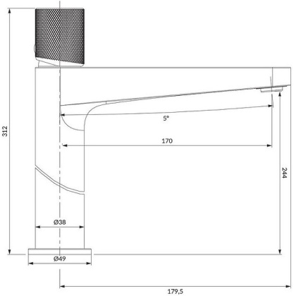 Смеситель для умывальника OMNIRES CONTOUR CT8012CR (хром) Смеситель для умывальника OMNIRES CONTOUR CT8012CR (хром)