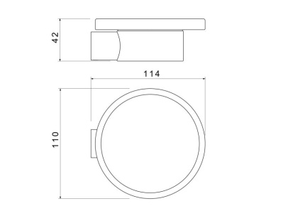 Мыльница AQUATEK, матовый черный AQ4403MB ЛИРА