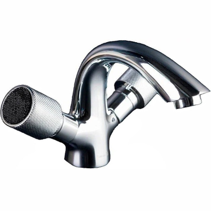 Смеситель для умывальника ROYAL CRYSTAL black, хром_Комплект Смеситель для умывальника ROYAL CRYSTAL black, хром_Комплект