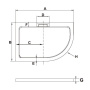 Душевой поддон RGW GWS-41, 90 x 120 см, прямоугольно-асимметричный, левый, белый, 03150492-01L