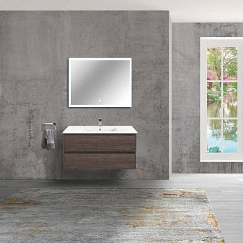 База под раковину Gio 100 подвесная, 2 выкатных ящика soft-close, R.Oak