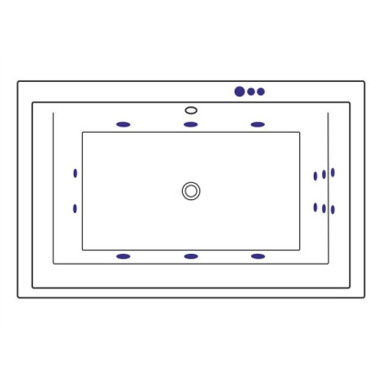 Ванна EXCELLENT Crown Lux 190x120 "SMART" (золото)