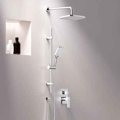 953530000 Gala встраиваемая душевая система душевым смесителем и штангой, хром