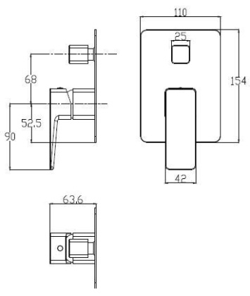 Смеситель для душа скрытого монтажа OMNIRES PARMA PM7435CRB (хром/белый)