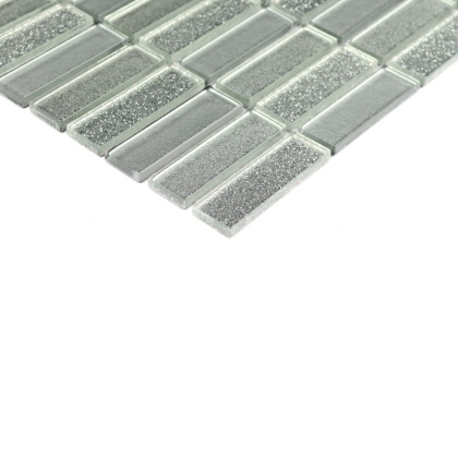 Мозаика стеклянная Silver Light 300*300 (чип 4*15*48)(22шт.-0,99м2), м2 Мозаика стеклянная Silver Light 300*300 (чип 4*15*48)(22шт.-0,99м2), м2