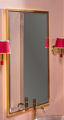 Зеркало MONACO с подсветкой 70*110CM глянец бордо + золото 566-RG Boheme
