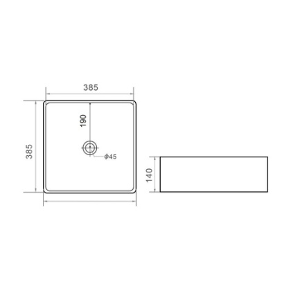 Раковина Orange B02-385w накладная, белый Раковина Orange B02-385w накладная, белый