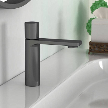 Смеситель для раковины Vogue VBF-4V3GM, вороненая сталь