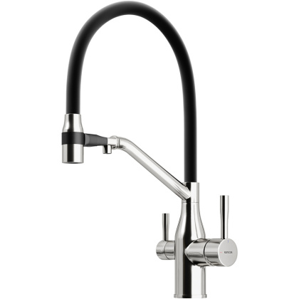 Смеситель для кухни SANCOS Orta с возможностью подключения фильтра для воды, цвет брашированный никель, арт. SC4008BN