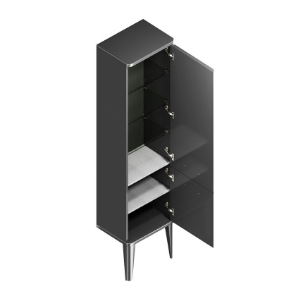 Пенал POMPEI напольный\подвесной 150, черный глянцевый PO.N.150\BLK