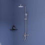 Душевая стойка RGW SP-24-S Сатин Головной душ/Смеситель (Ручной душ.Шланг 1,5 м.)