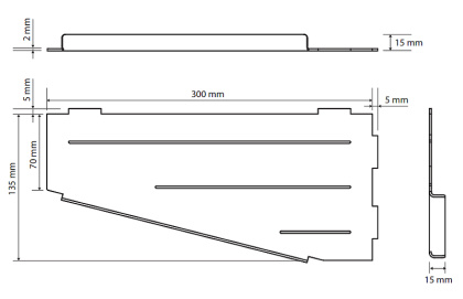 Душевая полка Bemeta Cytro 101302415 угловая, Хром матовый