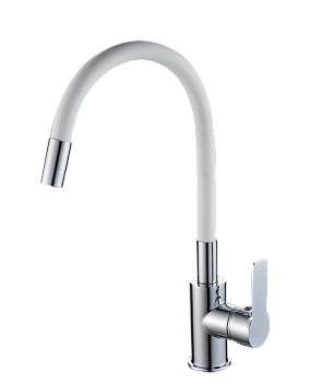 Смеситель для кухонной мойки с гибким изливом RUSH Siple (SI7335-60White)