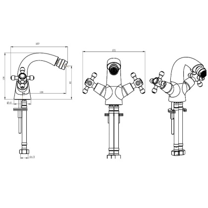 Смеситель для биде_Комплект
