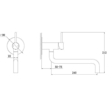 Смеситель для мойки скрытого монтажа OMNIRES Y Y1256GL (золото) Смеситель для мойки скрытого монтажа OMNIRES Y Y1256GL (золото)
