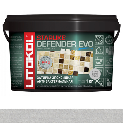 Затирка эпоксидная STARLIKE DEFENDER EVO, S.105 BIANCO TITANIO 1кг