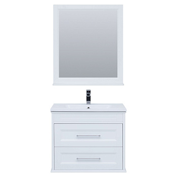 Комплект мебели для ванной Aquanet Бостон М 80 белый матовый