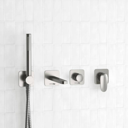 A1451.272.274.275.100.276 Встраиваемый комплект для ванны с лейкой и изливом