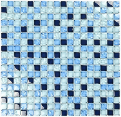 Мозаика стеклянная Blue Drops (чип 8*15*15) 300*300, м2 Мозаика стеклянная Blue Drops (чип 8*15*15) 300*300, м2
