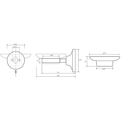Мыльница Bemeta Retro chrom 144308022 Хром