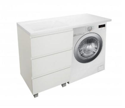 Комплект мебели Dallas Luxe 1100х482 левосторонний напольный 3 ящика (ШхГхВ) 448х476х860