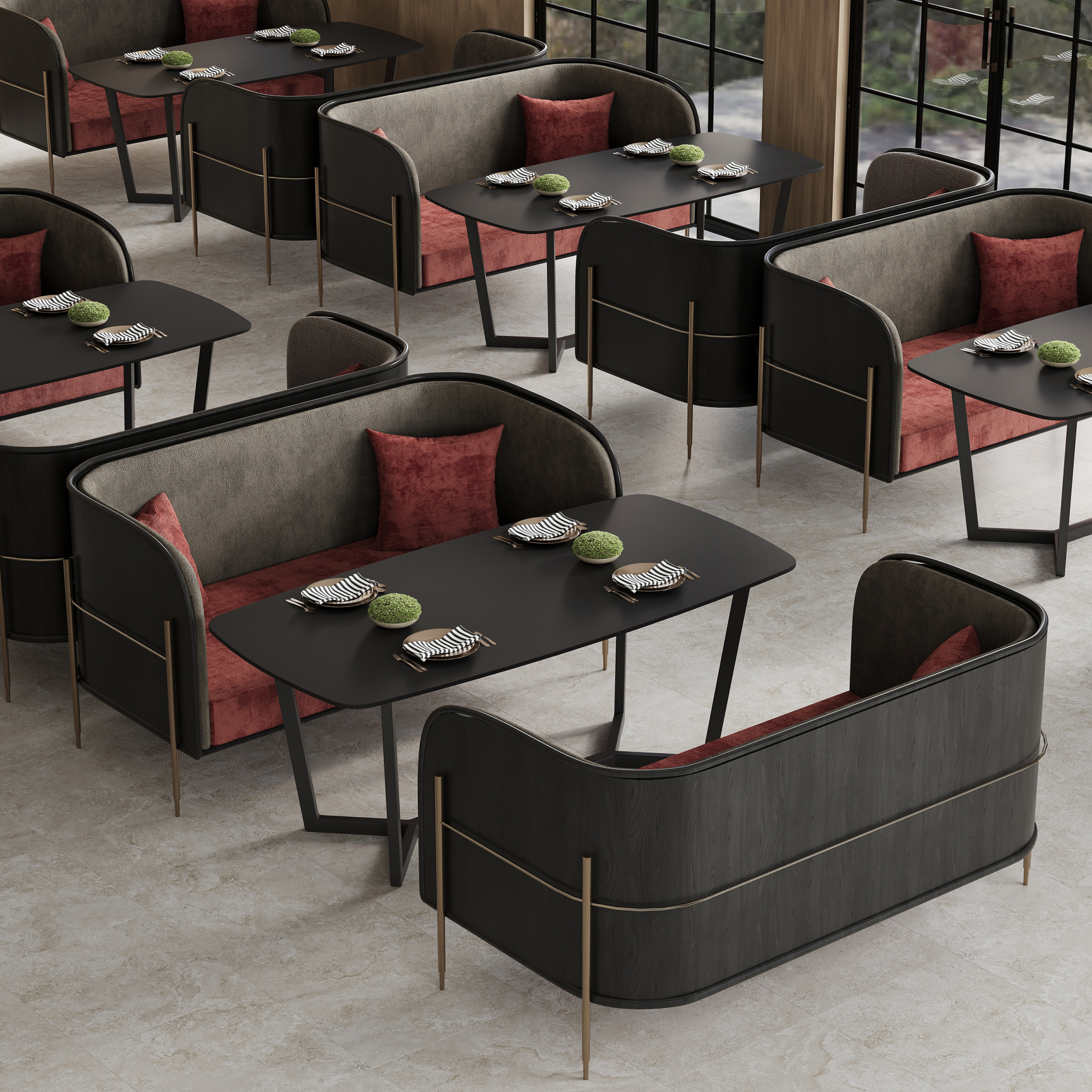 Керамогранит MONO BLACK 2000х900х6мм (MATT)