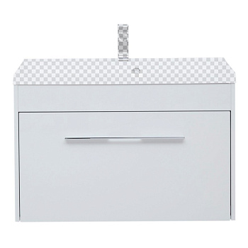 Тумба под раковину Aquanet Августа 90 белый (ручка хром)