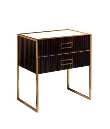 Тумба MONACO 80см h74см черная глянец + золото под раковину чашу 867-080-BG Boheme