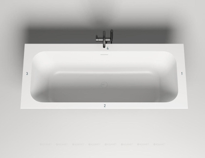 Ванна из искусственного камня Salini S-Sense Orlando Axis 190х80 103311G, глянцевая Ванна из искусственного камня Salini S-Sense Orlando Axis 190х80 103311G, глянцевая