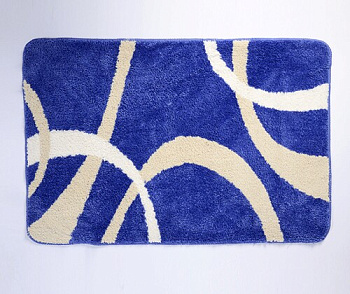 Коврик для ванной комнаты Rhein, 57х55х2,8 см, синий, BM-6205