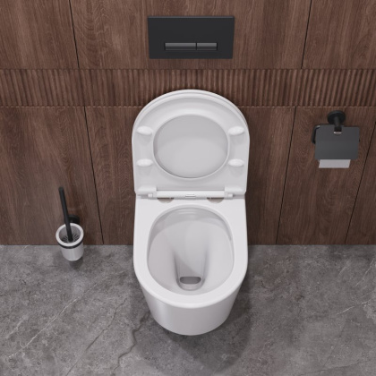 LINER Унитаз подвесной, безободковый с системой смыва "Торнадо", с сиденьем soft close, 53 см, CZR-3808-53-TH-TOR/SC