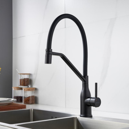 Смеситель для кухни с гибким изливом Shevanik S343H-3