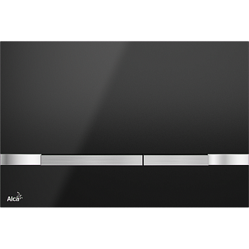 Кнопка управления для скрытых систем инсталляции, нержавеющая сталь-черный глянец