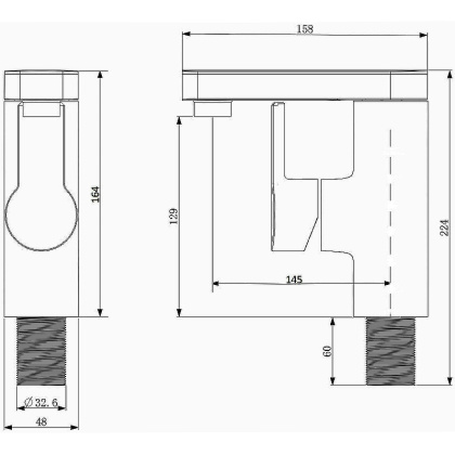 Смеситель для раковины OneLife P08-021w полимерный Смеситель для раковины OneLife P08-021w полимерный