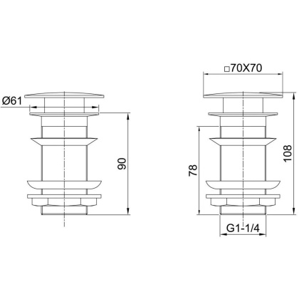 Донный клапан Allen Brau Infinity 5.21025-00 хром